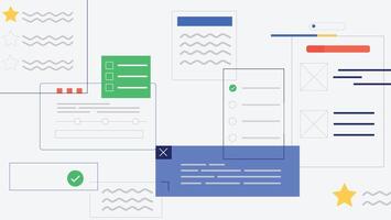 Web interface template vector