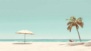 Minimalism accentuates the natural beauty of this beach holiday scene photo