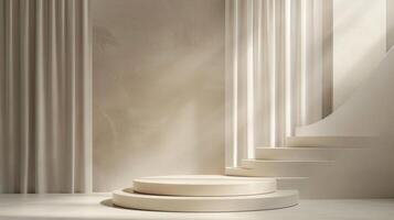 Neutral backdrop allows the award podium to shine as a symbol of excellence and achievement photo