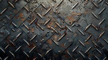 Overhead view of a metal texture background photo