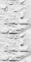 Textured White Stone Wall Background with Natural Patterns photo