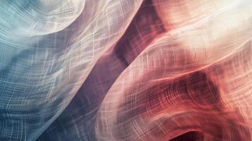 A colorful piece of fabric with a red photo