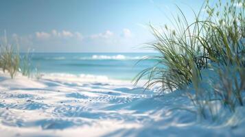 Tranquil beach scene with ample room for your custom text or graphics photo
