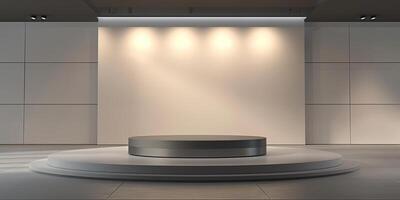 Modern Minimalist Stage with Spotlights photo