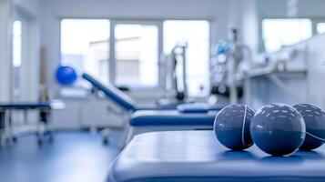 Physiotherapy session with focus on rehabilitation. photo