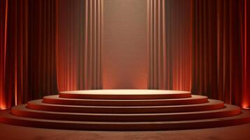 High-resolution image of an award podium against a neutral background photo