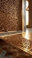 Intricate patterns and motifs enriching the design of an award podium photo