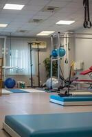 Blank space surrounded by physiotherapy equipment and tools. photo