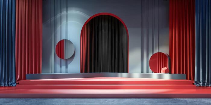 Chic display stage design with ample room photo