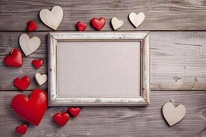 Love-themed photo frame for Valentine's Day memories.