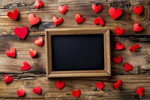 Love-themed photo frame for Valentine's Day memories.