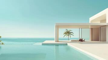 Minimalist design elegant beach holiday campaign photo