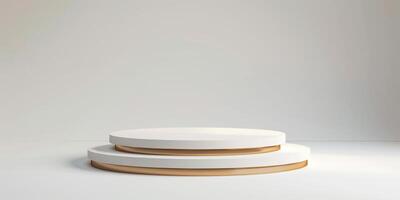 Versatile image of an award podium on a white background photo
