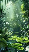 Abstract jungle with conceptual design. photo