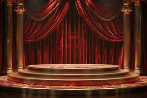 Elaborate designs enhancing the aesthetic charm of an award podium photo