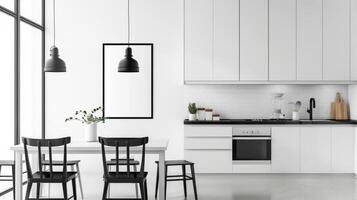 Minimalist kitchen poster with elegant typography photo