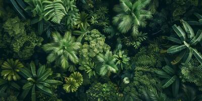 Aerial view of jungle landscape. photo