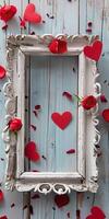 Love-themed photo frame for Valentine's Day memories.
