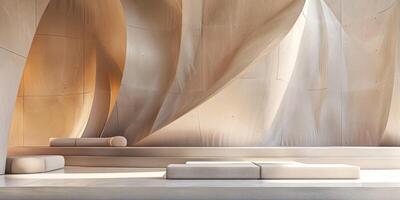 Conceptual display stage pushing the boundaries of visual representation photo