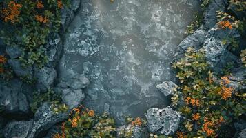 Detailed top-down view of textured backdrop. photo