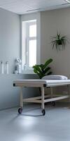 Uncluttered background in a physiotherapy environment ready for text insertion. photo