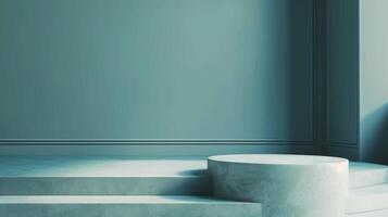 Detailed view of a podium against a copy space background, ready for custom text or graphics. photo