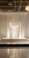 Elegant display stage setup providing a clear canvas photo