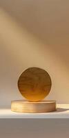 High-resolution image of an award podium against a neutral background photo