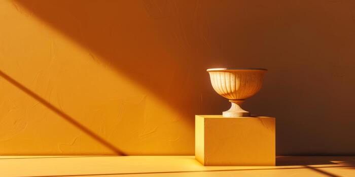 Minimalistic approach to showcasing the significance of recognition. photo