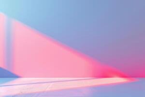 Abstract Minimalist Background with Soft Pink and Blue Gradient Light Reflections photo