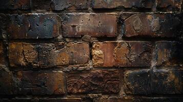 Textured brick background with spacious copy space photo