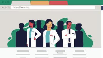 Web page of Doctor vector