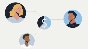 Illustration of an abstract social network scheme vector