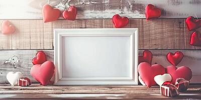 Love-themed photo frame for Valentine's Day memories.