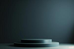 Elegant presentation of an empty podium, ready for winners. photo