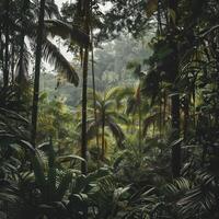 Simple lines of lush tropical forest. photo