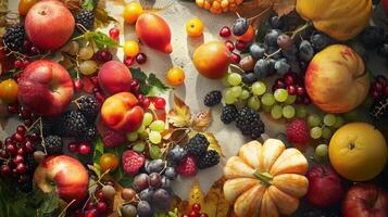 Recipes and serving suggestions using autumn fruits photo