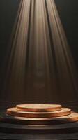 High-resolution image of an award podium with copy space photo