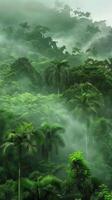 Simple, clean lines of tropical rainforest. photo