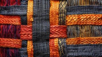 Top-down composition rich colors of a fabric surface photo