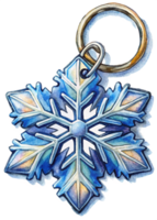 Snowflake Keychain on a Desk Setting png
