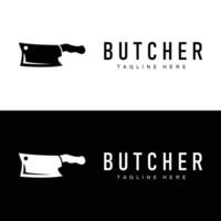 design butcher logo simple concept vector
