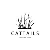 Cattail Logo Design Simple Illustration Symbol Template vector