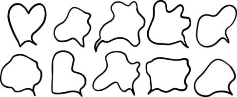 Simple Doodle Speech Bubbles for Creative Art Projects vector
