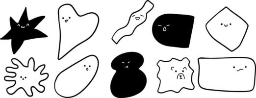 Abstract Emoji and Shape Art for Modern Minimalist Designs vector