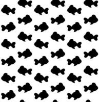 Seamless pattern of hand drawn fish vector
