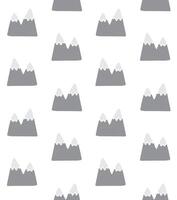 Seamless pattern of doodle sketch mountain vector