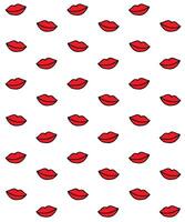 Seamless pattern of sketch woman lips vector