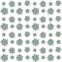 Seamless pattern of sketch coronavirus vector