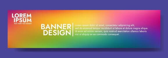 Colorful Gradient Background Template Modern Website Header vector